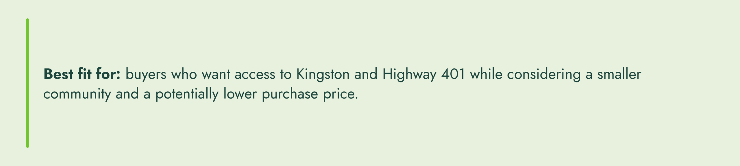 Napanee a Value Option Close to Kingston